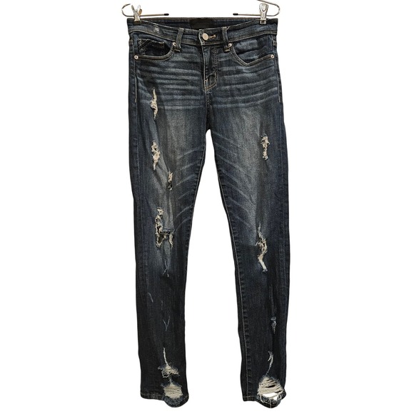Buckle Black Fit No. 256 Distressed Ripped Skinny Jeans Womens - Picture 1 of 4